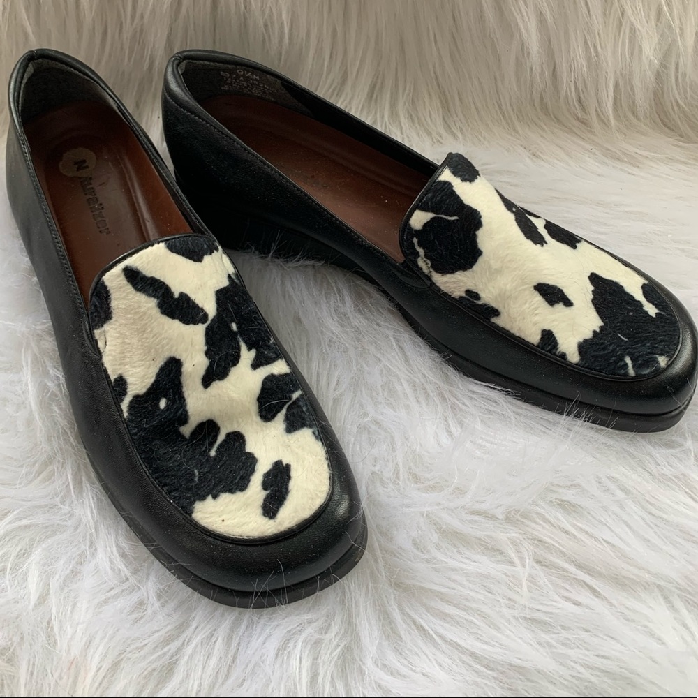 Amazing Cow Print Loafer Slides